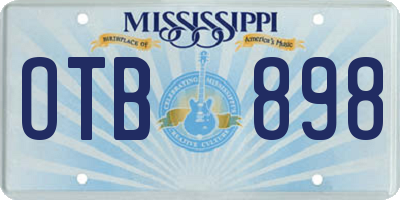 MS license plate OTB898