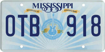 MS license plate OTB918