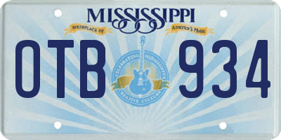 MS license plate OTB934