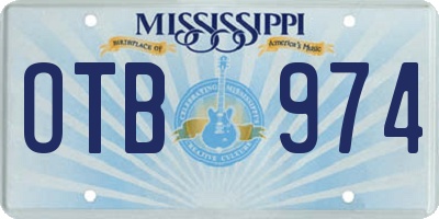 MS license plate OTB974