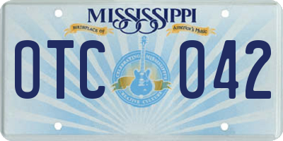 MS license plate OTC042