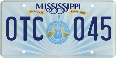 MS license plate OTC045