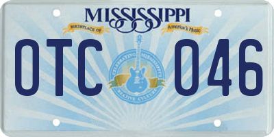MS license plate OTC046