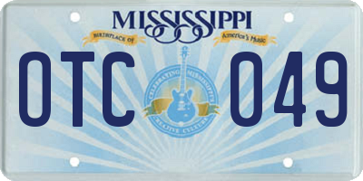 MS license plate OTC049