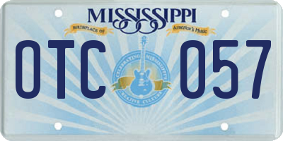 MS license plate OTC057