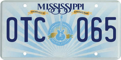 MS license plate OTC065