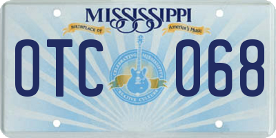 MS license plate OTC068
