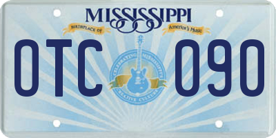 MS license plate OTC090