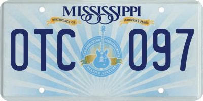 MS license plate OTC097
