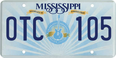 MS license plate OTC105