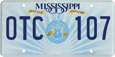MS license plate OTC107