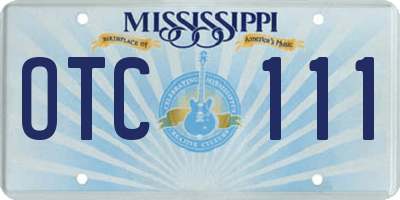 MS license plate OTC111