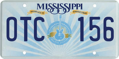 MS license plate OTC156