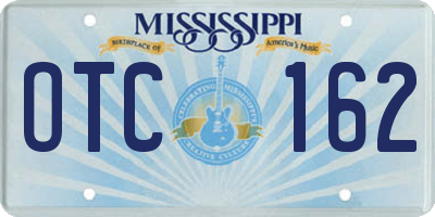 MS license plate OTC162
