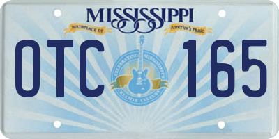 MS license plate OTC165