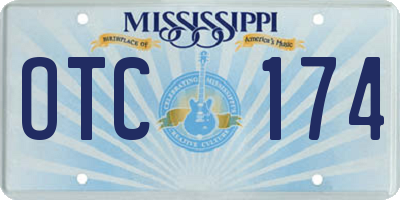 MS license plate OTC174