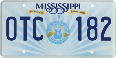 MS license plate OTC182