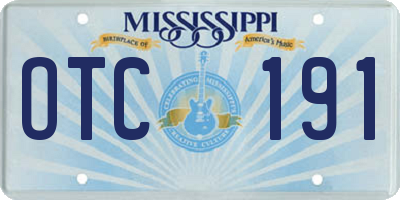 MS license plate OTC191