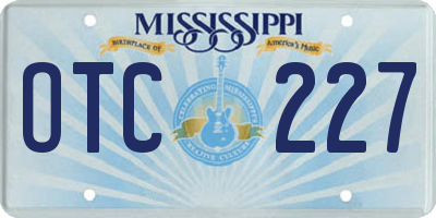 MS license plate OTC227