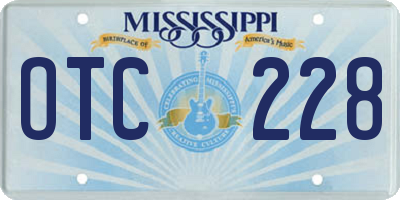 MS license plate OTC228
