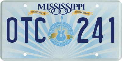MS license plate OTC241