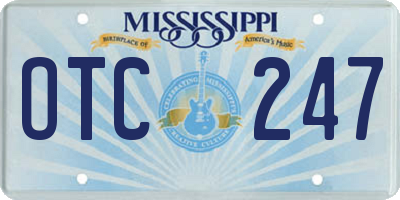 MS license plate OTC247