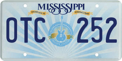 MS license plate OTC252