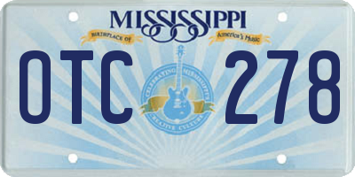 MS license plate OTC278