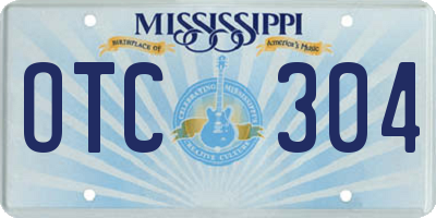 MS license plate OTC304