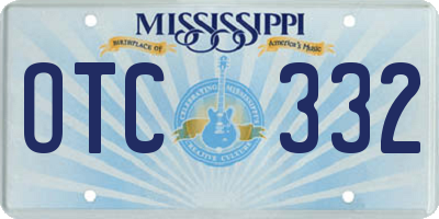 MS license plate OTC332