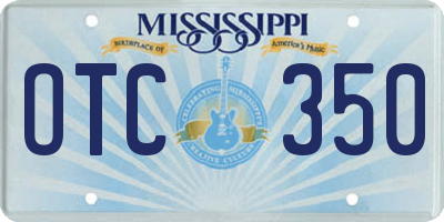 MS license plate OTC350