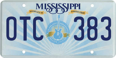 MS license plate OTC383