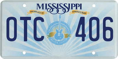 MS license plate OTC406