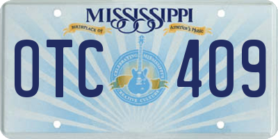 MS license plate OTC409