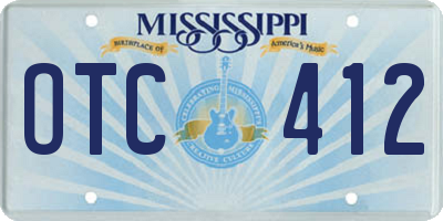 MS license plate OTC412