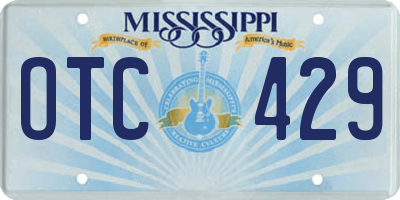MS license plate OTC429