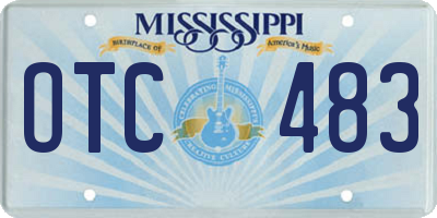 MS license plate OTC483