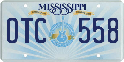 MS license plate OTC558