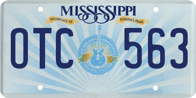 MS license plate OTC563