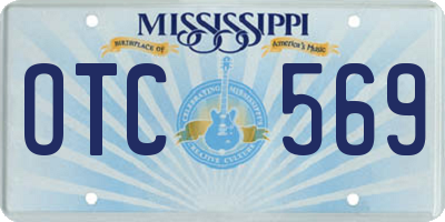 MS license plate OTC569