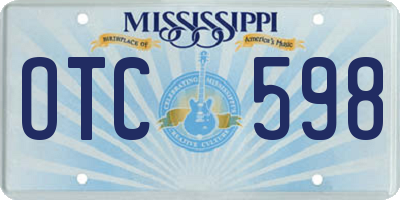 MS license plate OTC598
