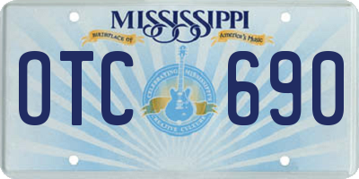 MS license plate OTC690