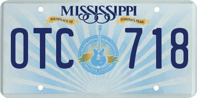 MS license plate OTC718