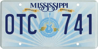MS license plate OTC741