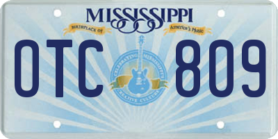 MS license plate OTC809