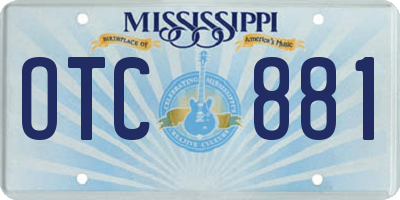 MS license plate OTC881