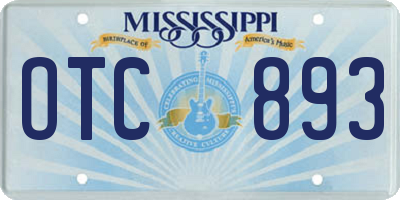 MS license plate OTC893