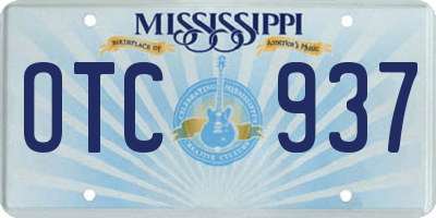 MS license plate OTC937