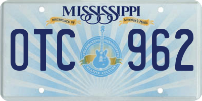 MS license plate OTC962