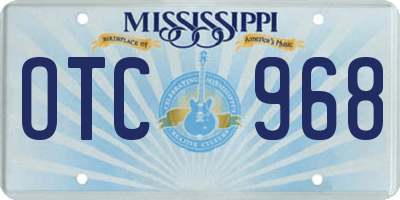MS license plate OTC968